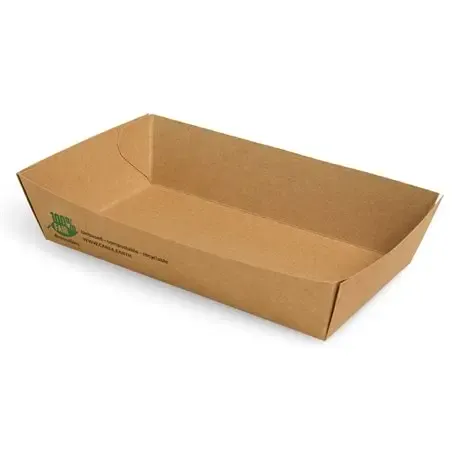 Snackbakjes A14 Karton "100% Fair" 155 x 85 x 35mm Horecavoordeel.com