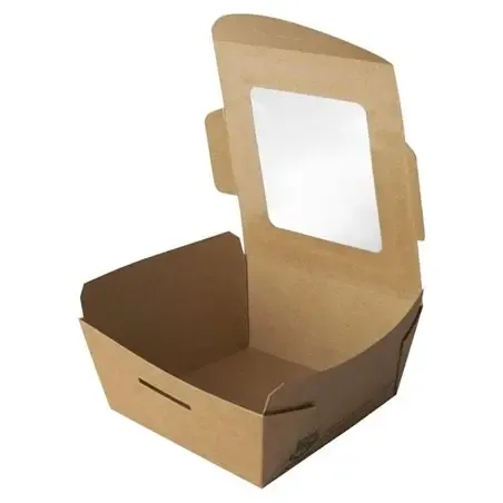 Saladebakken 350ml Karton PLA "100% Fair" 90 x 90 x 45mm  Horecavoordeel.com