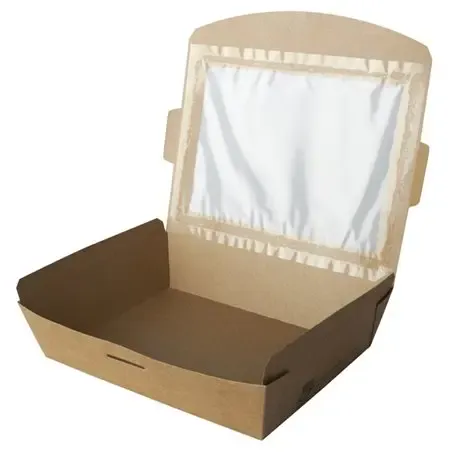 Saladebakken 1000ml Karton PLA "100% Fair" 180 x 130 x 45mm  Horecavoordeel.com