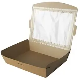 Saladebakken 1500ml Karton PLA "100% Fair" 210 x 160 x 45mm  Horecavoordeel.com