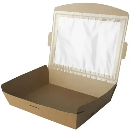 Saladebakken 1500ml Karton PLA "100% Fair" 210 x 160 x 45mm  Horecavoordeel.com
