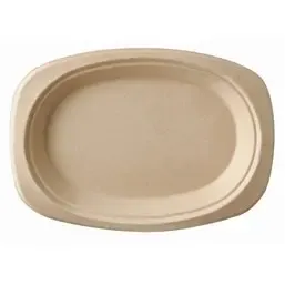 Suikerriet Borden "Pure" Ovaal "Naturel" 230 x 160 x 20mm Horecavoordeel.com