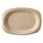 Suikerriet Borden "Pure" Ovaal "Naturel" 230 x 160 x 20mm Horecavoordeel.com