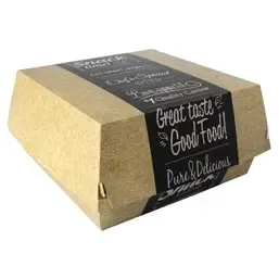 Hamburgerbak Groot Karton "Good Food" 155 x 155 x 90mm  Horecavoordeel.com
