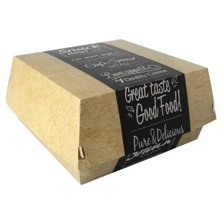Hamburgerbak Groot Karton "Good Food" 155 x 155 x 90mm  Horecavoordeel.com