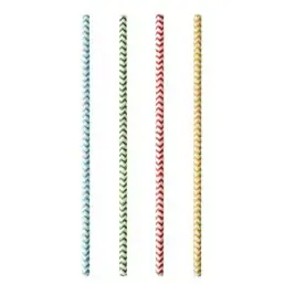 Drinkrietjes Papier "Pure" Kleuren Assortiment "Zig-Zag" Ø 6 x 200mm Horecavoordeel.com