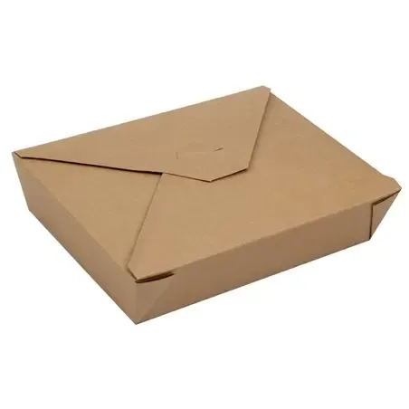 Lunchboxen 1500ml Karton Bruin "Pure" 197x 140 x 48mm Horecavoordeel.com