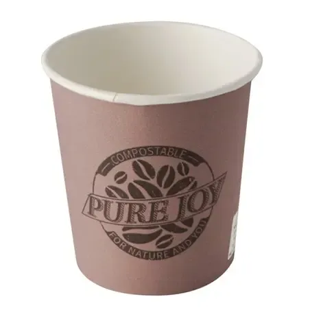 Drinkbekers 100ml "Pure" Karton Paars "Pure Joy" Ø 60 x 60mm  Horecavoordeel.com