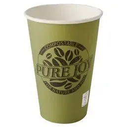 Drinkbekers 300ml "Pure" Karton Groen "Pure Joy" Ø 80 x 117mm  Horecavoordeel.com