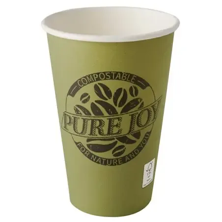 Drinkbekers 300ml "Pure" Karton Groen "Pure Joy" Ø 80 x 117mm  Horecavoordeel.com