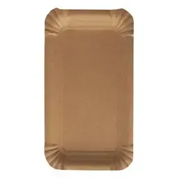 Schaaltjes Karton Ongevoerd "Pure" Rechthoek Bruin 110 x 175mm Horecavoordeel.com