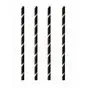 Milkshake Rietjes Papier "Pure" Zwart - Wit "Stripes" Ø 8 x 200mm Horecavoordeel.com