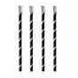 Lepelrietjes Zwart Papier Wit "Pure" "Stripes" Ø 8 x 200mm Horecavoordeel.com