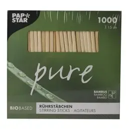 Roerstaafjes van Bamboe "Pure" 150 x 3mm Horecavoordeel.com
