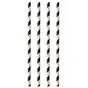 Drinkrietjes Papier Zwart - Wit "Pure" "Stripes" Ø 6 x 290mm Horecavoordeel.com