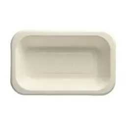 Topseal Menuschalen Suikerriet "Pure" Rechthoek 1-Vak Wit 150 x 240 x 42mm Horecavoordeel.com