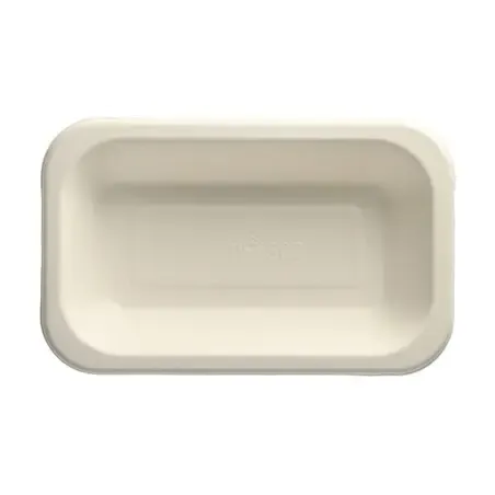 Topseal Menuschalen Suikerriet "Pure" Rechthoek 1-Vak Wit 150 x 240 x 42mm Horecavoordeel.com