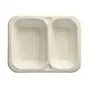 Topseal Menuschalen Suikerriet "Pure" Rechthoek 2-Vaks Wit 235 x 185 x 42mm