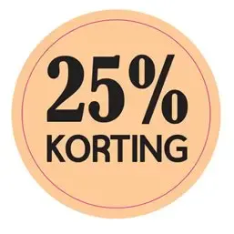 Etiket Rond 35mm 30 PROCENT KORTING (KM)