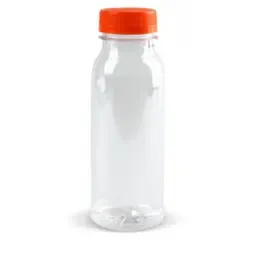 Flesje 250ml APET met Oranje Dop Transparant Horecavoordeel.com