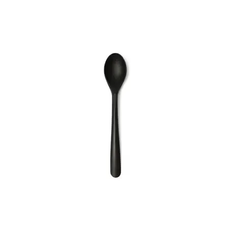 Dessertlepels Zwart CPLA "Folia" Extra Stevig 145mm