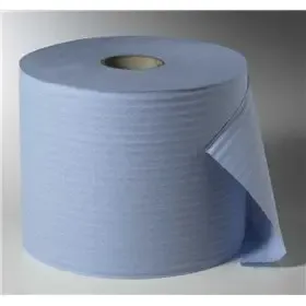 Poetsrollen Schoonmaakvellen Blauw 1000 Vel 2-Laags Ø 290 x 380 x 220mm Kern Ø 70mm -horecavoordeel.com-