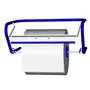 Muurbeugel Blauw Voor Poetsrollen 335 x 235 x 525mm (2 Stuks) -horecavoordeel.com-