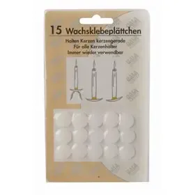 Kandelaarplakkers van Was Wit Ø 15mm -horecavoordeel.com-