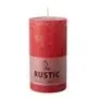 Cylinder Kaarsen Rood "Rustiek" Volledig Gekleurd Ø 68 x 130mm  -horecavoordeel.com-