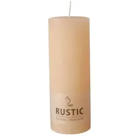 Cylinder Kaarsen  Crème "Rustiek" Volledig Gekleurd Ø 68 x 190mm -horecavoordeel.com-