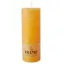 Cylinder Kaarsen Goudgeel "Rustiek" Volledig Gekleurd Ø 68 x 190mm -horecavoordeel.com-