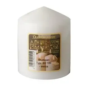 Stompkaarsen Wit Ø 80 x 100mm -horecavoordeel.com-