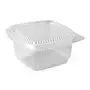 Saladebakken + Vaste Deksel 375cc PP Rechthoek Transparant 62 x 115 x 120mm -horecavoordeel.com-