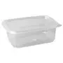 Saladebakken + Vaste Deksel 1000cc PP Rechthoek Transparant 73 x 130 x 190mm -horecavoordeel.com-