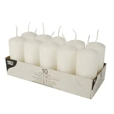 Stompkaarsen Wit Ø 40 x 90mm -horecavoordeel.com-
