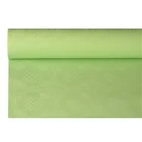 Tafelkleed Papier Rol Pastelgroen Met Damastprint 8 x 1,2 meter -horecavoordeel.com-