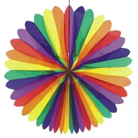 Decoratiewaaier "Rainbow" Brandvertagend Ø 1200mm -horecavoordeel.com-