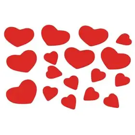 Deco Confetti  Hout "Hearts" 15 gram -horecavoordeel.com-