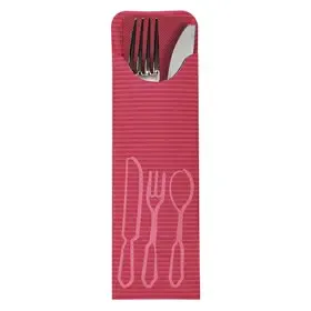 Bestekzakjes Bordeaux 235 x 73mm Inclusief Gekleurde Bistro Servet -horecavoordeel.com-