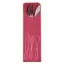 Bestekzakjes Bordeaux 235 x 73mm Inclusief Gekleurde Bistro Servet -horecavoordeel.com-