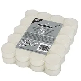 Theelichten Wit In Behuizing Van Polycarbonaat  Ø 38 x 19mm -horecavoordeel.com-