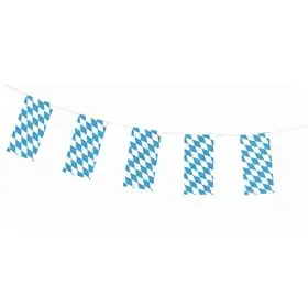 Vlaggetjes Slinger Papier "Beiers Blauw" Brandvertagend 10 meter -horecavoordeel.com-