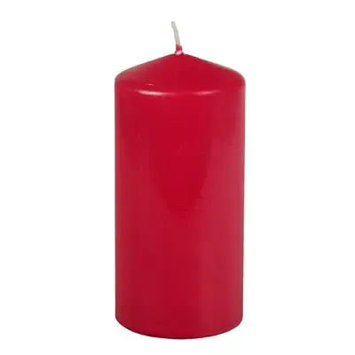 Stompkaarsen Robijnrood Ø 69 x 150mm -horecavoordeel.com-
