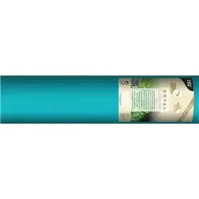 Tafelloper Turkoois "Textielkarakter" Van Pulp Viscose En Tissue Mix "ROYAL Collection" 24m x 400mm -horecavoordeel.com-