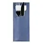 Bestekzakjes Blauw 200 x 85mm Inclusief 2-Laags Wit Servet 330 x 330mm -horecavoordeel.com-