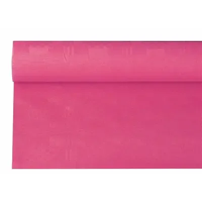 Tafelkleed Papier Rol Fuchsia Met Damastprint 6 x 1,2 meter -horecavoordeel.com-