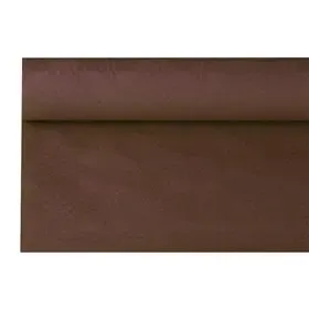 Tafelkleed Papier Rol Bruin Met Damastprint 6 x 1,2 meter -horecavoordeel.com-