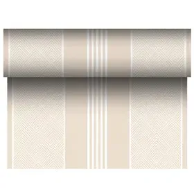 Tafelloper Champagne "Elegance" "Textielkarakter" Van Pulp Viscose En Tissue Mix "ROYAL Collection" 24m x 400mm -horecavoordeel.