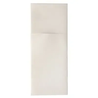 Servetten Wit Met Bestekzakje Airlaid 1/8 vouw 400 x 480mm -horecavoordeel.com-