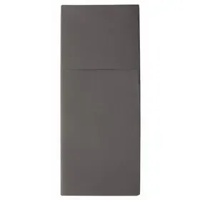 Servetten Antraciet "Premium" Met Bestekzakje Airlaid 1/8 vouw 400 x 480mm -horecavoordeel.com-